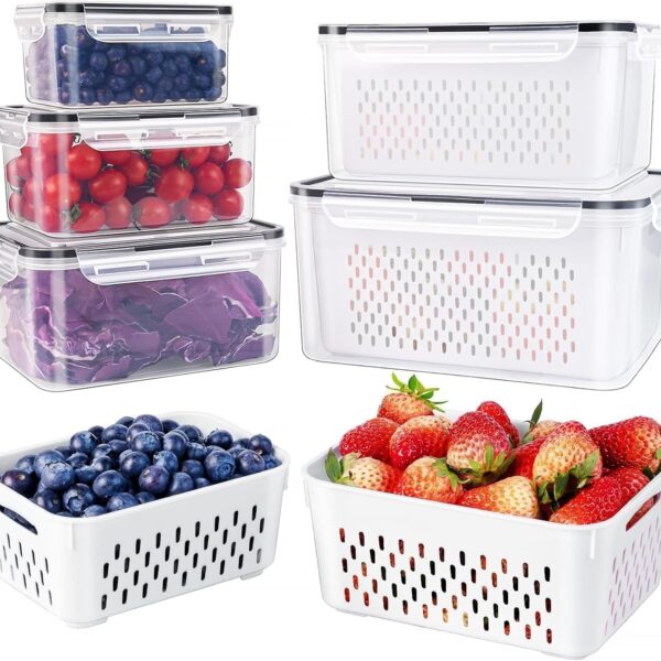 Refrigerator Fruit Storage Container   Leakproof Food Storage Container   Can be Used for Storing Fruits in the Refrigerator