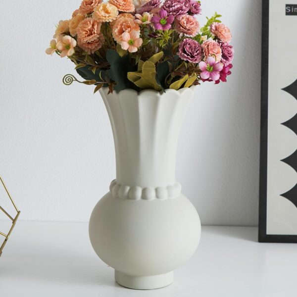 Modern Ceramic Vase   Grey, Perfect for Pampas Grass, Dried Flowers, Centerpieces