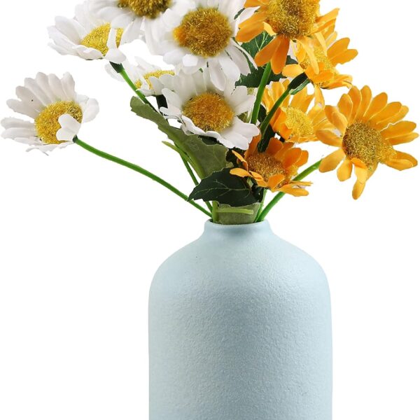 Ceramic Vase, Blue Minimalist Modern Home Centerpieces